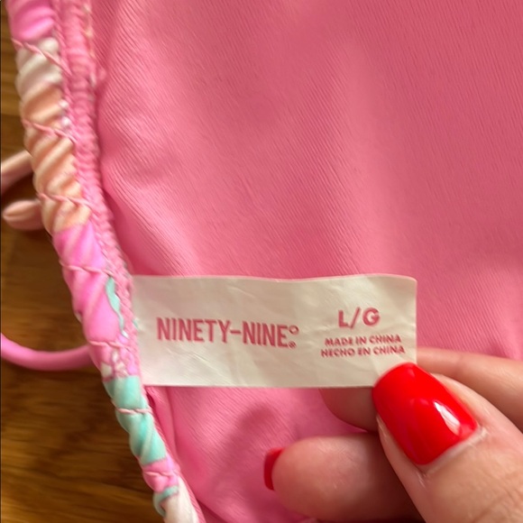 Pink Ruched Triangle Bikini - Picture 2 of 6